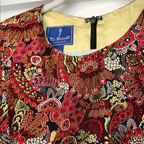 Unforgettable Tori Richard Red A-Line Midi Dress - the eye turner dress - Picture 14 of 14